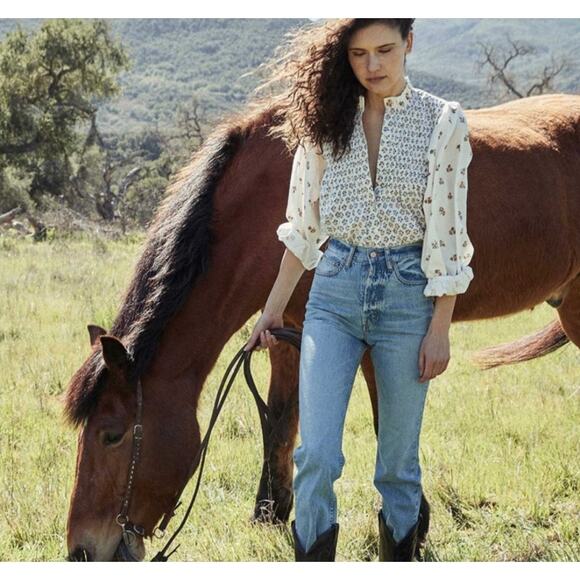 DOEN Silene Top in Floral Meadow Mixed Print XS - Picture 12 of 12